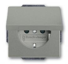 Busch-Jaeger 20 EUKB-803 SCHUKO® Steckdosen-Einsatz mit Klappdeckel und int. erh. Berührungsschutz