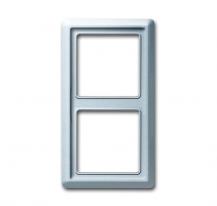 Busch-Jaeger 2102-33 Abdeckrahmen 2-fach Allwetter 44 Alusilber IP44