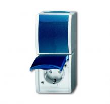 Busch-Jaeger 2601/6/20 EBW-53 Kombination SCHUKO® Steckdose mit Wippschalter mit erh. Berührungsschutz