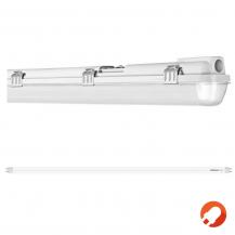 150cm LEDVANCE Feuchtraumleuchte 1-flammig IP65 mit LEDVANCE LED TUBE T8 EM VALUE 18,3W wie 58W 2200lm 4000K Neutralweiß G13