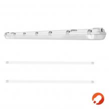 120cm LEDVANCE Feuchtraumleuchte IP65 2x17,7W wie 2x36W 4800lm 4000K Neutralweiß G13 230V mit 2x OSRAM LED TUBE T8 36 EM